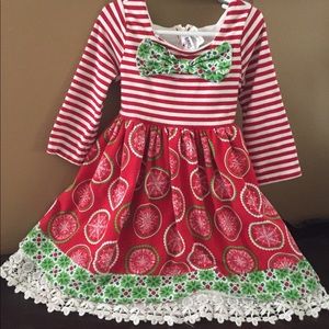 Girls Christmas boutique dress